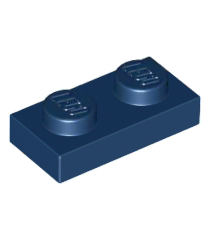 LEGO - Plaat 1 x 2 - Dark Blue | N - Thumbnail