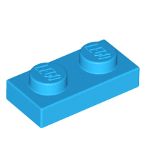 LEGO - Plaat 1 x 2 - Dark Azure | N - Thumbnail