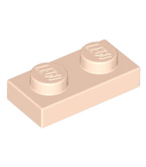 LEGO - Plaat 1 x 2 - Light Nougat | N - Thumbnail