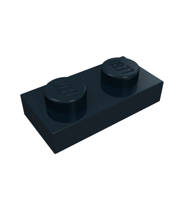 LEGO - Plaat 1 x 2 - Black | N