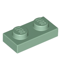 LEGO - Plaat 1 x 2 - Sand Green | N - Thumbnail