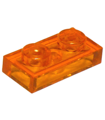 LEGO - Plaat 1 x 2 - Trans-Orange | N - Thumbnail