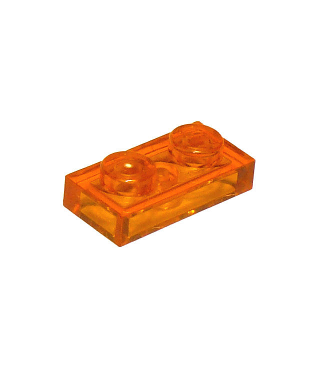 LEGO - Plaat 1 x 2 - Trans-Orange | N