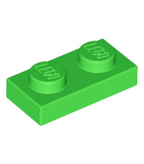 LEGO - Plaat 1 x 2 - Bright Green | N - Thumbnail