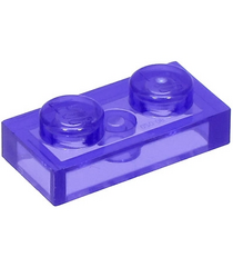 LEGO - Plaat 1 x 2 - Trans-Purple | N - Thumbnail