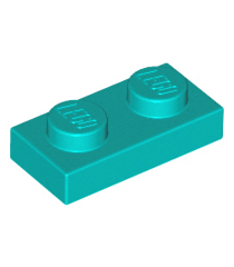 LEGO - Plaat 1 x 2 - Dark Turquoise | N - Thumbnail