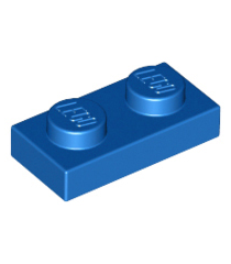 LEGO - Plaat 1 x 2 - Blue | N - Thumbnail