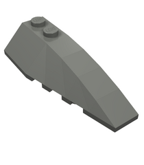 LEGO - Wig 6 x 2 rechts - Dark Bluish Gray | N - Thumbnail