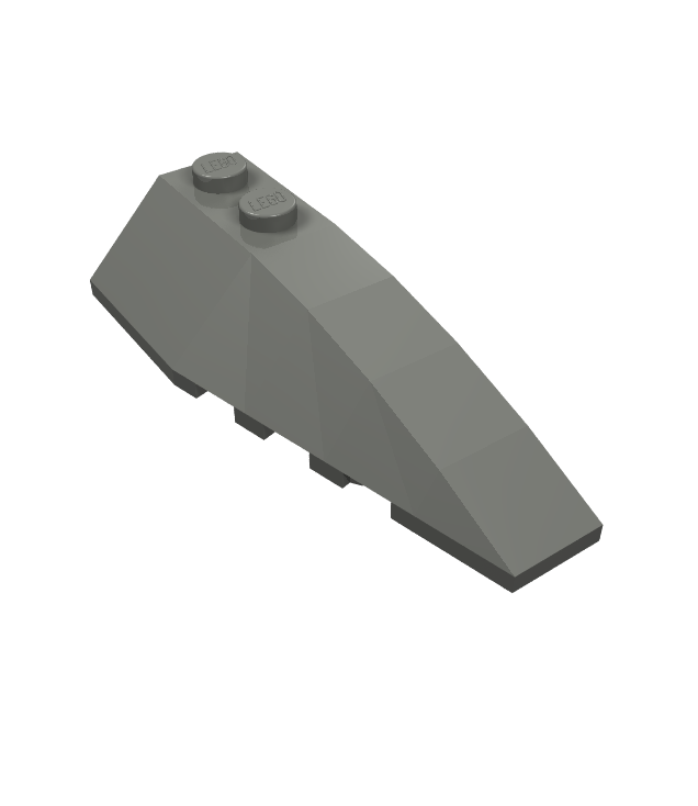 LEGO - Wig 6 x 2 rechts - Dark Bluish Gray | N