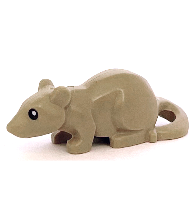  - Rat / muis met zwarte ogen - Dark Tan | N