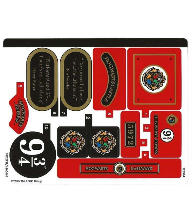  - Stickervel voor set 76450, vel 1 – (10112731/6540666) - (Not Applicable) | N