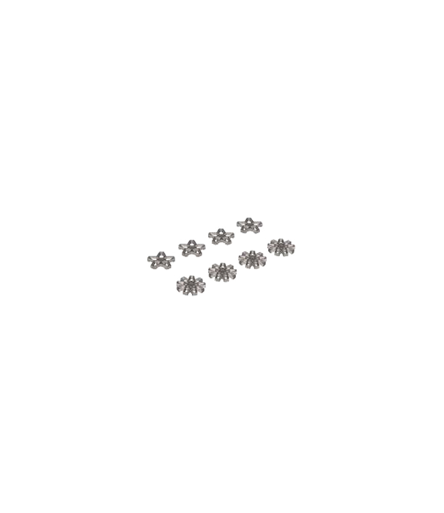  - Wieldoppen 5-spaaks en 9-spaaks zonder rand voor wiel 72206pb01, 8 per zakje – 4 van elk (multipack) - Flat Silver | N