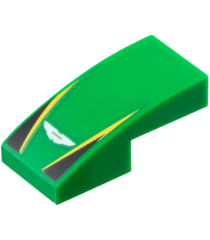  - Bewoner modern huis – vrouw, geelgroene jas over wit shirt, tan benen, medium nougat golvend haar - Green | N - Thumbnail