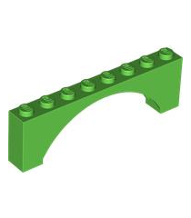LEGO - Boog 1 x 8 x 2 verhoogd - Bright Green | N - Thumbnail