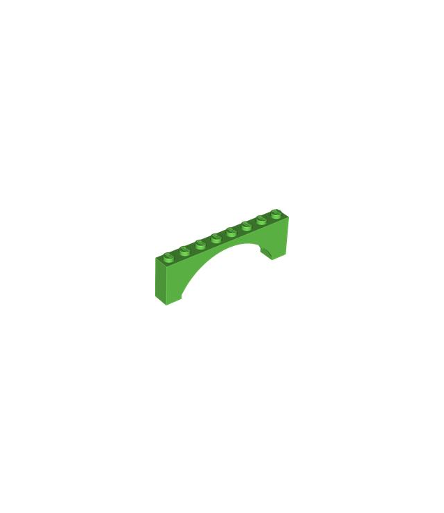 LEGO - Boog 1 x 8 x 2 verhoogd - Bright Green | N