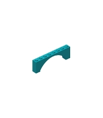 LEGO - Boog 1 x 8 x 2 verhoogd - Dark Turquoise | N - Thumbnail