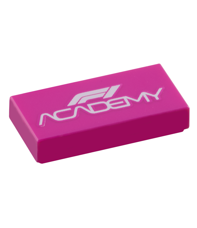  - Technic paneel spatbord gebogen #32 11 x 2 x 5 recht bovenvlak met blauwe racestrepen – model rechterzijde - Magenta | N