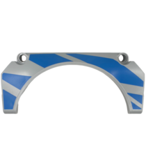  - Technic paneel spatbord gebogen #32 11 x 2 x 5 recht bovenvlak met blauwe racestrepen – model rechterzijde - Light Bluish Gray | N - Thumbnail