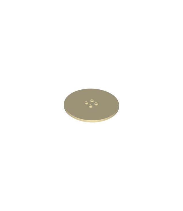 LEGO - Tegel, rond 8 x 8 met 4 noppen in midden - Tan | N