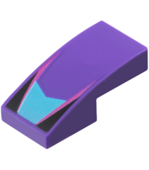 - Tegel 1 x 2 met envelop, rode lakzegel en donkerbruine accenten - Dark Purple | N - Thumbnail