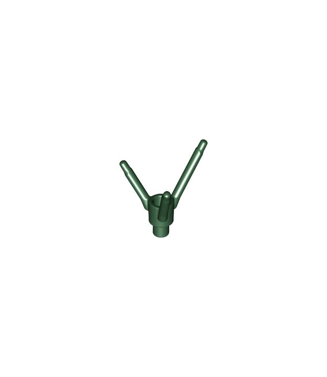 LEGO - Plant bloemsteel met staafhouder, staaf en 3 stelen - Dark Green | N