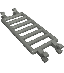  - Staaf 7 x 3 met 4 klemmen (ladder) - Dark Bluish Gray | N - Thumbnail