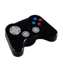  - Minifiguur accessoire gamecontroller met zilveren D-pad, joysticks, blauwe en rode knoppen - Black | N - Thumbnail
