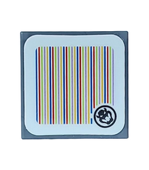  - Tegel 2 x 2 met Super Mario-scan code Bowser-hoofd (sticker) – set 71437 - Dark Bluish Gray | N - Thumbnail