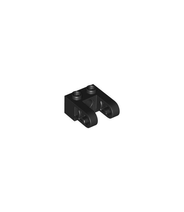 LEGO - Technic, steen 1 x 2 met gat en dubbele liftarm­verlenging - Black | N