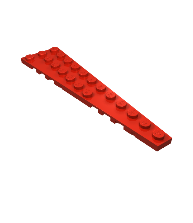 LEGO - Wig, plaat 12 x 3 rechts - Red | N