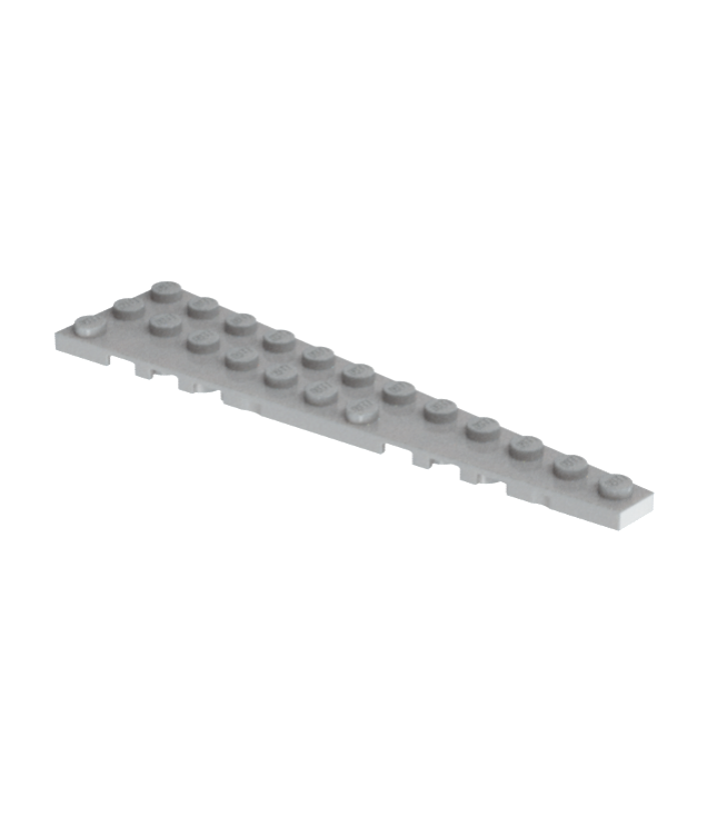LEGO - Wig, plaat 12 x 3 rechts - Light Bluish Gray | N