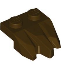 LEGO - Plaat, gemodificeerd 1 x 2 met 3 klauwen / rotsvingers - Dark Brown | N - Thumbnail