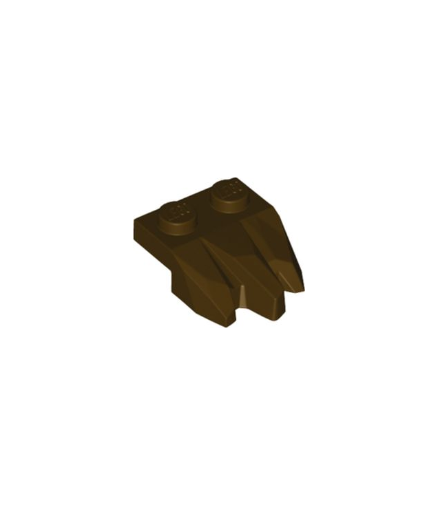 LEGO - Plaat, gemodificeerd 1 x 2 met 3 klauwen / rotsvingers - Dark Brown | N