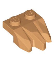 LEGO - Plaat, gemodificeerd 1 x 2 met 3 klauwen / rotsvingers - Medium Nougat | N - Thumbnail