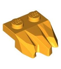 LEGO - Plaat, gemodificeerd 1 x 2 met 3 klauwen / rotsvingers - Bright Light Orange | N - Thumbnail
