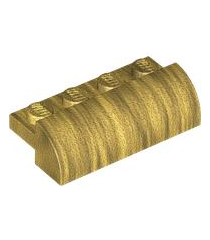  - Technic hefarm, gemodificeerd met haakse gaten, dik 1 x 9 - Pearl Gold | N - Thumbnail