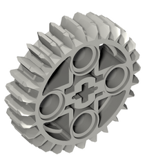  - Technic tandwiel 28 tanden dubbel afgeschuind - Light Bluish Gray | N - Thumbnail