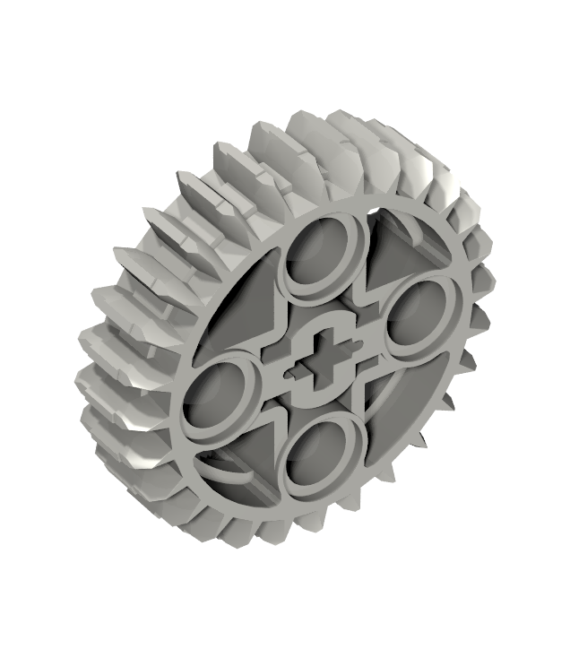  - Technic tandwiel 28 tanden dubbel afgeschuind - Light Bluish Gray | N