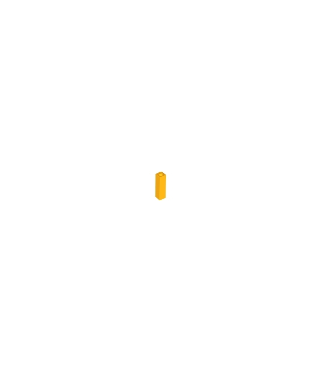 LEGO - Steen 1 x 1 x 3 - Bright Light Orange | N