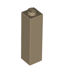 LEGO - Steen 1 x 1 x 3 - Dark Tan | N - Thumbnail