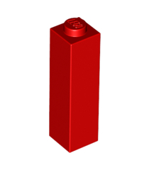 LEGO - Steen 1 x 1 x 3 - Red | N - Thumbnail