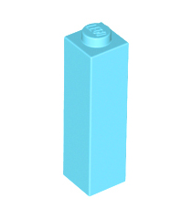 LEGO - Steen 1 x 1 x 3 - Medium Azure | N - Thumbnail