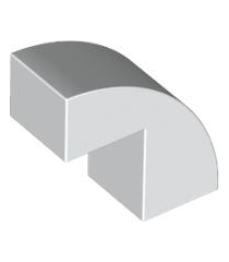  - Gebogen helling 2 x 1 x 1 2/3 - White | N - Thumbnail