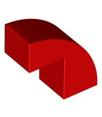  - Gebogen helling 2 x 1 x 1 2/3 - Red | N - Thumbnail