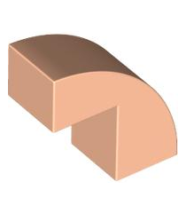  - Gebogen helling 2 x 1 x 1 2/3 - Light Nougat | N - Thumbnail