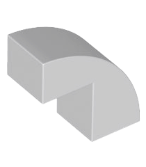  - Gebogen helling 2 x 1 x 1 2/3 - Light Bluish Gray | N - Thumbnail