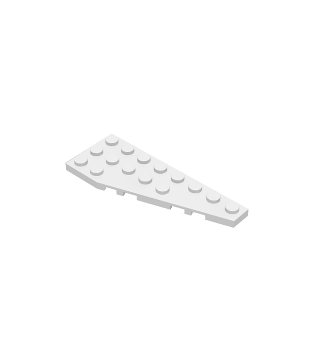 LEGO - Wig, plaat 8 x 3 vijfhoekig rechts - White | N