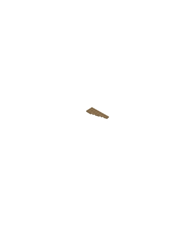 LEGO - Wig, plaat 8 x 3 vijfhoekig rechts - Dark Tan | N