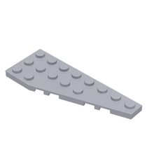 LEGO - Wig, plaat 8 x 3 vijfhoekig rechts - Light Bluish Gray | N - Thumbnail