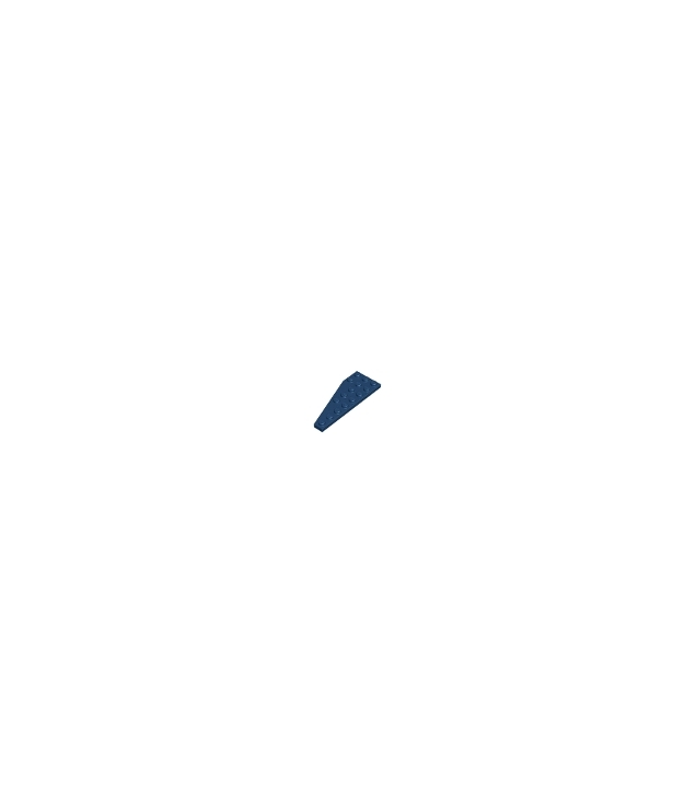 LEGO - Wig, plaat 8 x 3 vijfhoekig rechts - Dark Blue | N